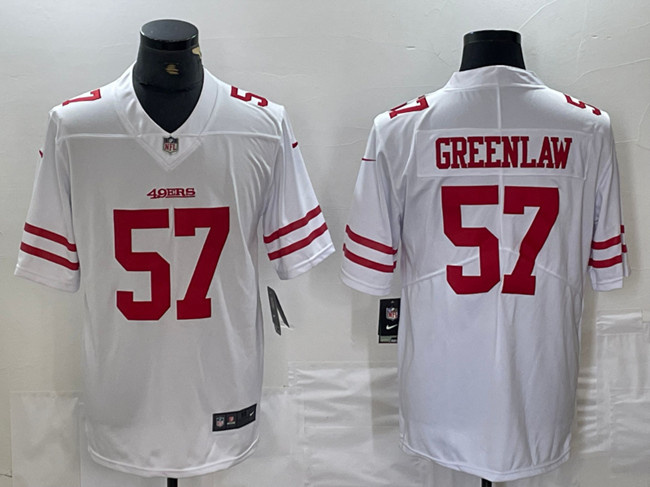 Men's San Francisco 49ers #57 Dre Greenlaw White Vapor Untouchable Limited Stitched Jersey